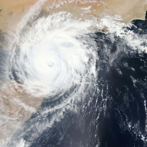 Satellite view of hurricane. Photo by NASA on Unsplash.