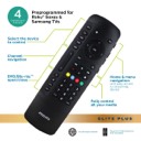 Philips 4-Device Universal Companion Remote For Fire TV With Flip And Slide Cradle, Black