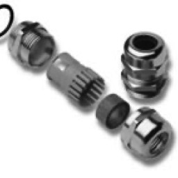 Nickel plated brass or stainless steel metal cable glands