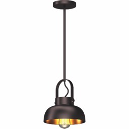 V3271-79 1-Light Indoor Antique Bronze Downrod Mini Bowl Pendant