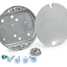 FB105 ceiling fan and light fixture support box with metal cover