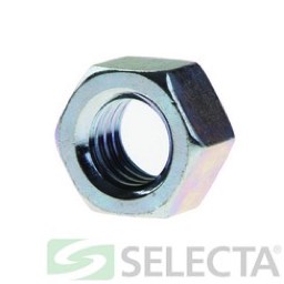 Hex Nut, 3/8-16, Steel, Zinc Plated